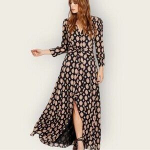 Elegant Black and Cream Maxi Dress